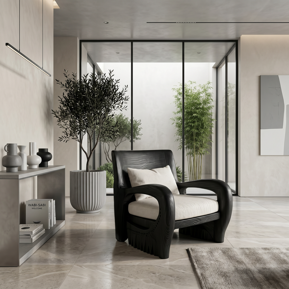 Rustic Organic Lounge Chair For Living Room