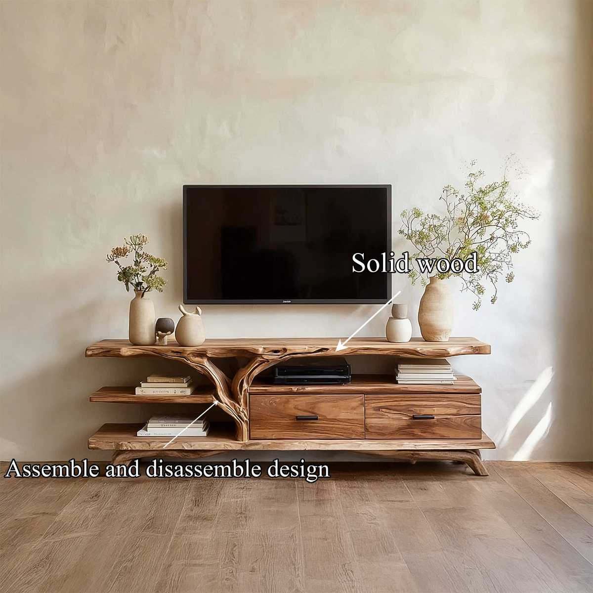 Rustic TV Storage Console For Living Room And Media Space