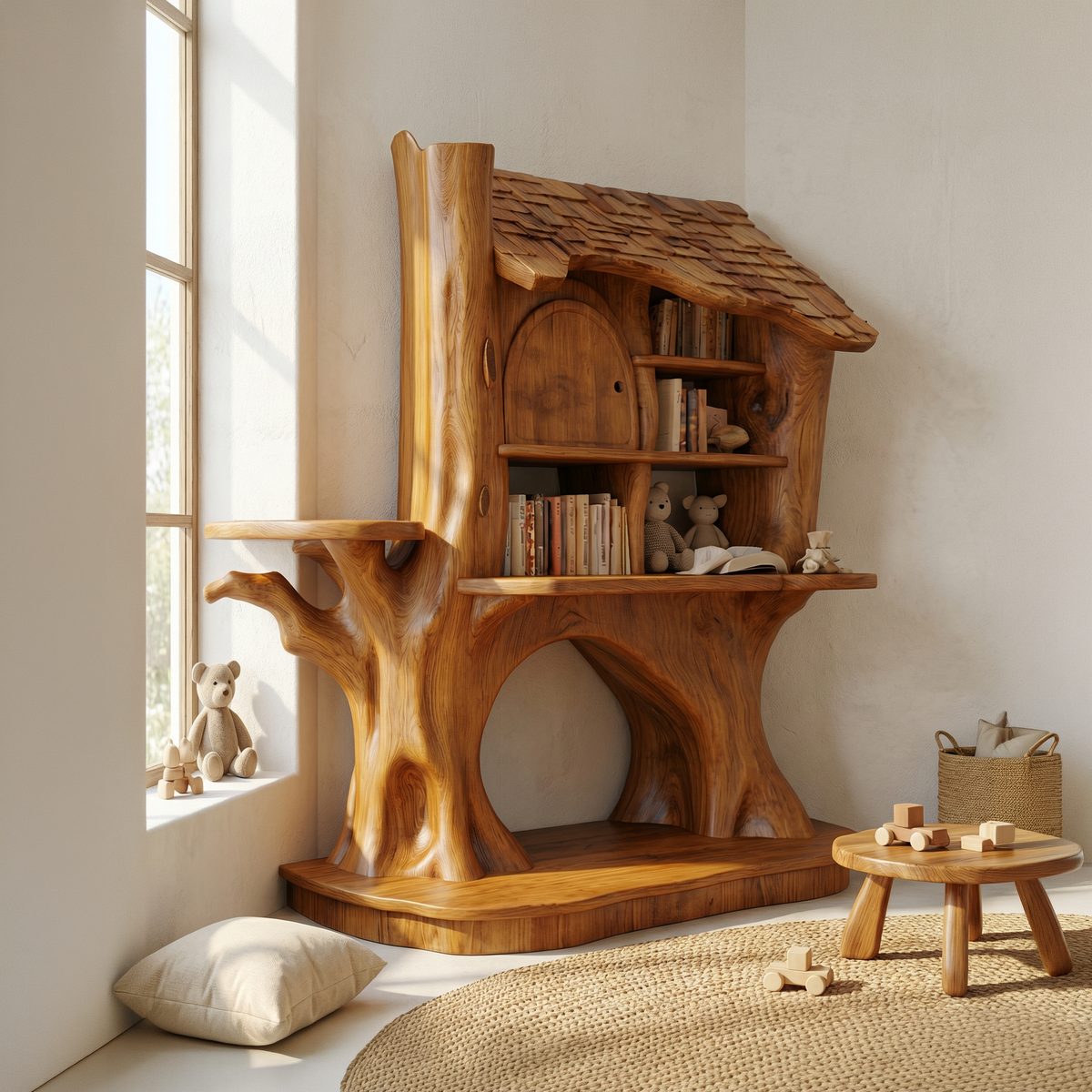 Nursery Decorative House Bookshelf For Kids Room And Bedroom
